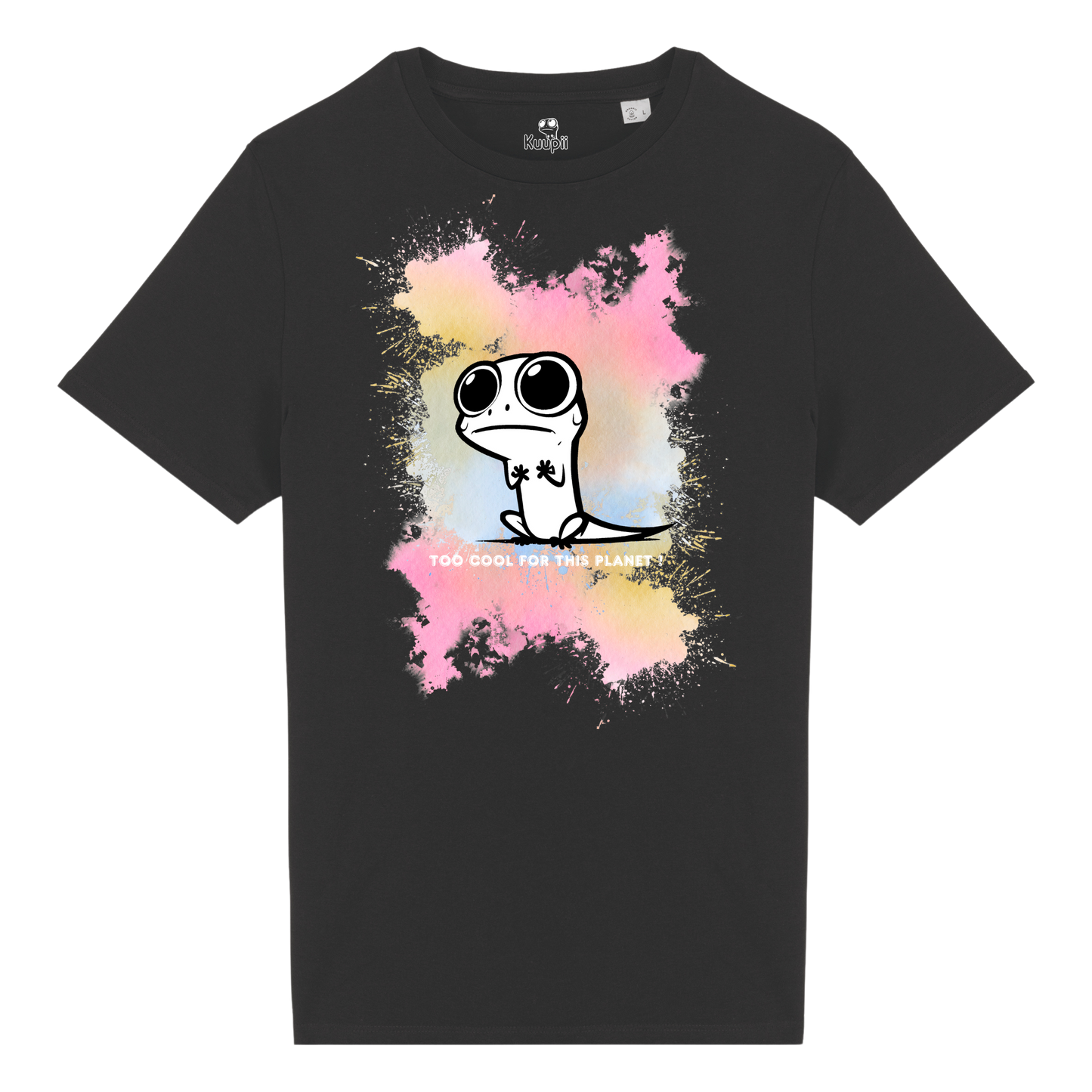 T-Shirt Gecko Watercolor Rainbow