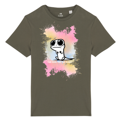 T-Shirt Gecko Watercolor Rainbow